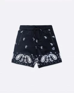 EPTM. NEW ARRIVALS EPTM X PASCAL VINTAGE PAISLEY SHORTS-BLACK