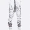EPTM. EPTM FLAME WINDBREAKER PANTS-WHITE