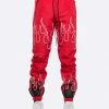 EPTM. EPTM FLAME WINDBREAKER PANTS-RED