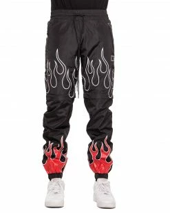 EPTM. EPTM FLAME WINDBREAKER PANTS- BLACK