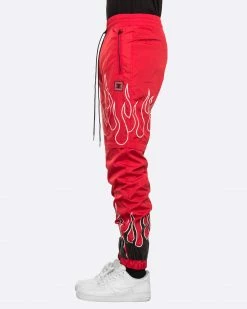 EPTM. EPTM FLAME WINDBREAKER PANTS-RED