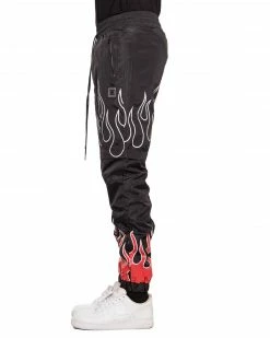 EPTM. EPTM FLAME WINDBREAKER PANTS- BLACK