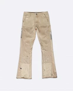 EPTM. EPTM CAMO POCKET FLARE PANTS-KHAKI