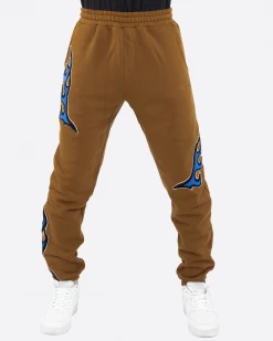 EPTM. EPTM NU FLAME SWEATPANTS-BROWN
