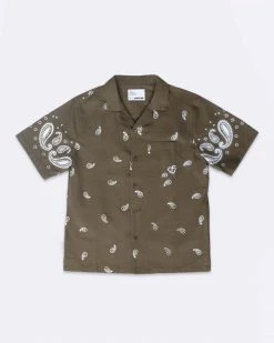 EPTM. EPTM X PASCAL VINTAGE PAISLEY SHIRT-OLIVE