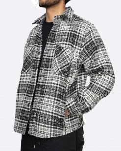 EPTM. SHIRTS EPTM HEAVY FLANNEL SHIRT-BLACK/WHITE