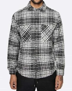 EPTM. SHIRTS EPTM HEAVY FLANNEL SHIRT-BLACK/WHITE