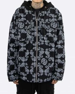 EPTM. JACKETS EPTM HOOD JACKET-PAISLEY BANDANA