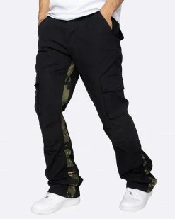 EPTM. EPTM CAMO FLARE PANTS-BLACK