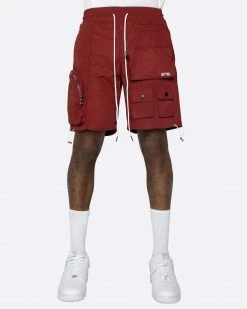 EPTM. EPTM HYPER CARGO SHORTS-BURGUNDY