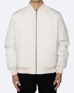 EPTM. EPTM FLAME STITCH BOMBER JACKET-CREAM JACKETS