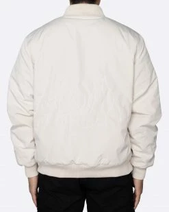 EPTM. EPTM FLAME STITCH BOMBER JACKET-CREAM JACKETS