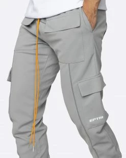 EPTM. EPTM REFLECTIVE PIPING CARGO PANTS 3.0-GREY CARGOS