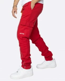 EPTM. EPTM REFLECTIVE PIPING CARGO PANTS 3.0-RED CARGOS