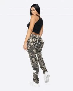 EPTM. BOTTOMS EPTM WOMEN STARDOM CARGO PANTS-HUNTER CAMO