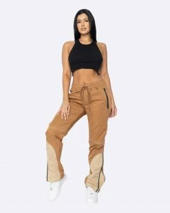 EPTM. BOTTOMS EPTM WOMEN METROPOLE TRACK PANTS-COFFEE