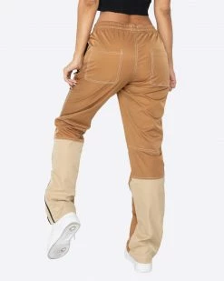 EPTM. BOTTOMS EPTM WOMEN METROPOLE TRACK PANTS-COFFEE