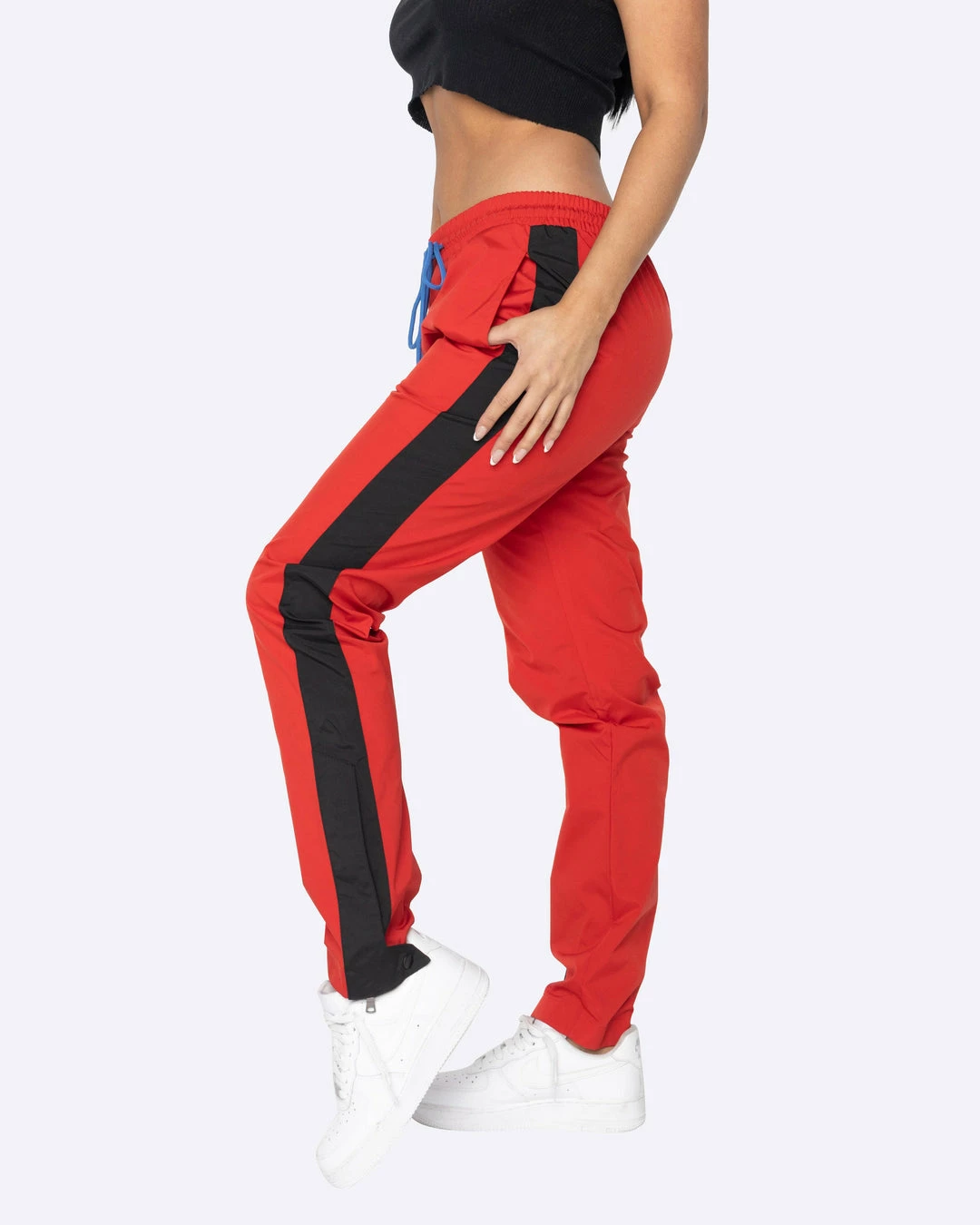 EPTM. BOTTOMS EPTM WOMEN NYLON BASIC TRACK PANTS-RED/BLACK 2 EPTM. BOTTOMS EPTM WOMEN NYLON BASIC TRACK PANTS-RED/BLACK