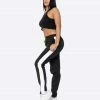 EPTM. EPTM WOMEN NYLON BASIC TRACK PANTS- BLACK/WHITE BOTTOMS