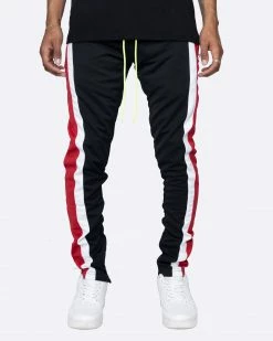 EPTM. EPTM TRIO TRACK PANTS- BLACK/RED/OFF WHITE