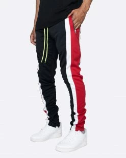 EPTM. EPTM TRIO TRACK PANTS- BLACK/RED/OFF WHITE