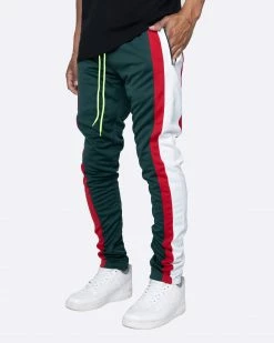 EPTM. EPTM TRIO TRACK PANTS-GREEN/OFF WHITE/RED