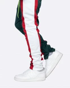 EPTM. EPTM TRIO TRACK PANTS-GREEN/OFF WHITE/RED