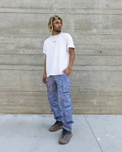 EPTM. NEW ARRIVALS EPTM 3M TRIPLE CARGO PANTS-DENIM BLUE