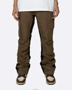 EPTM. CARGOS EPTM FLARE CARGO PANTS-BROWN