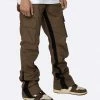 EPTM. CARGOS EPTM FLARE CARGO PANTS-BROWN