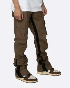 EPTM. CARGOS EPTM FLARE CARGO PANTS-BROWN