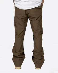 EPTM. CARGOS EPTM FLARE CARGO PANTS-BROWN