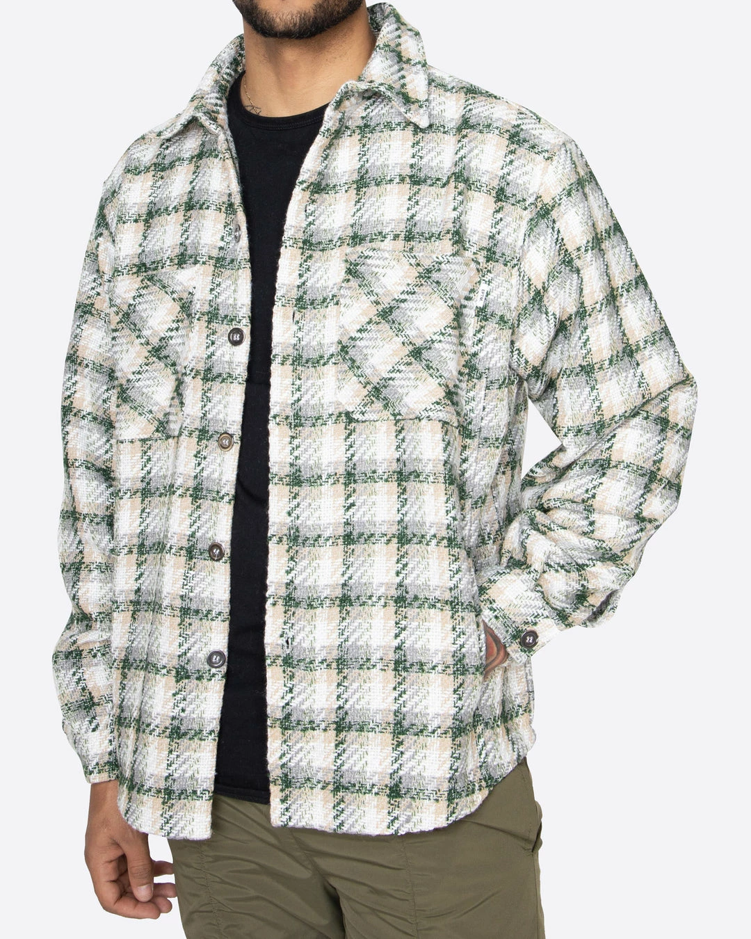 EPTM. EPTM HEAVY FLANNEL SHIRT-GREEN 2 EPTM. EPTM HEAVY FLANNEL SHIRT-GREEN