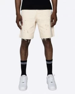 EPTM. NEW ARRIVALS EPTM REBEL CARPENTER SHORTS-CREAM