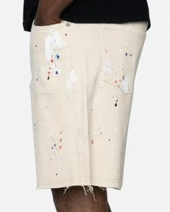 EPTM. NEW ARRIVALS EPTM REBEL CARPENTER SHORTS-CREAM