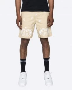 EPTM. EPTM X PASCAL VINTAGE PAISLEY SHORTS-KHAKI NEW ARRIVALS