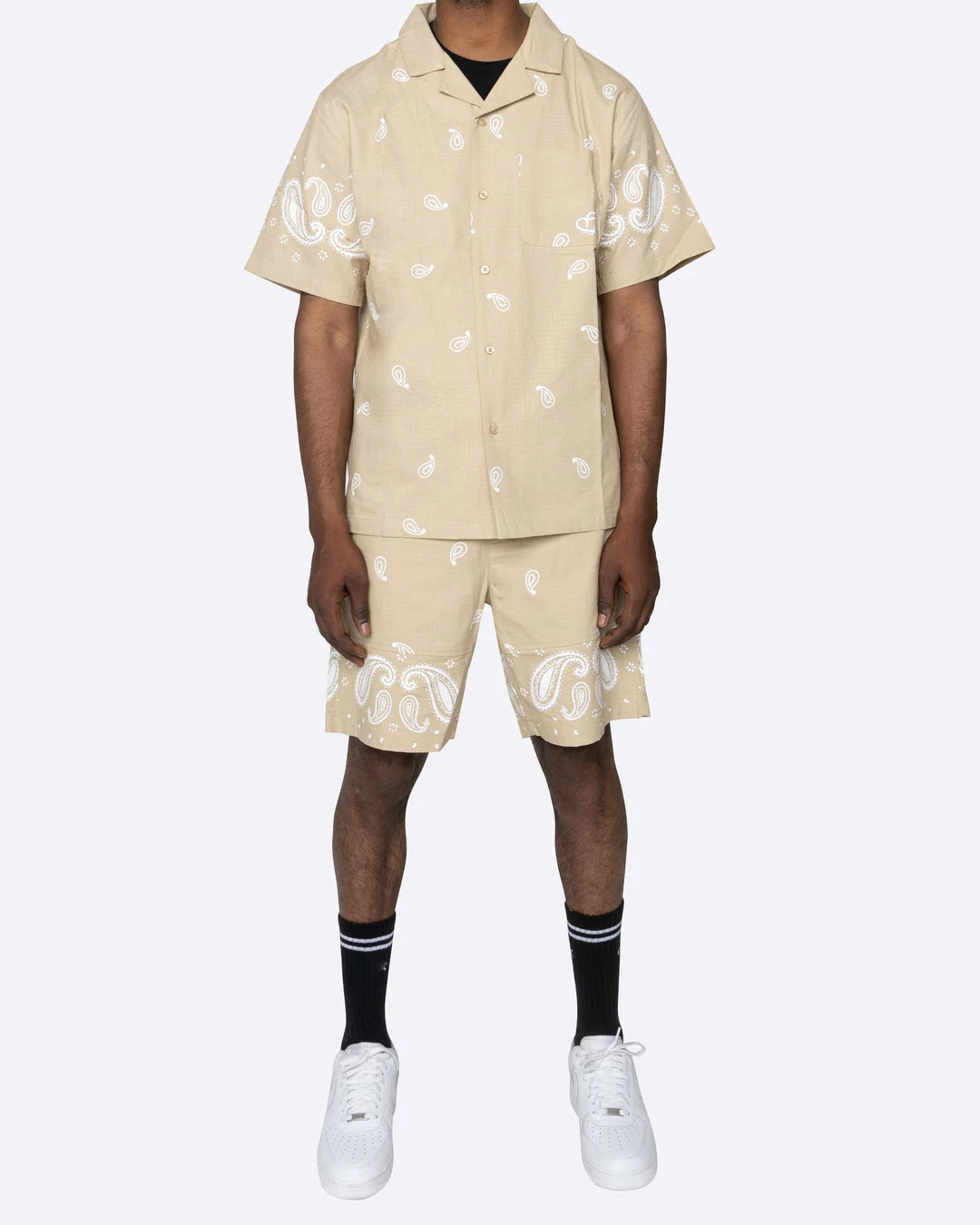 EPTM. EPTM X PASCAL VINTAGE PAISLEY SHIRT-KHAKI 1 EPTM. EPTM X PASCAL VINTAGE PAISLEY SHIRT-KHAKI