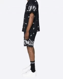 EPTM. NEW ARRIVALS EPTM X PASCAL VINTAGE PAISLEY SHORTS-BLACK