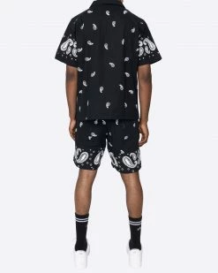 EPTM. NEW ARRIVALS EPTM X PASCAL VINTAGE PAISLEY SHORTS-BLACK