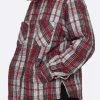 EPTM. EPTM SLIT FLANNEL SHIRT- DEC. RED