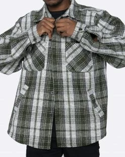 EPTM. EPTM SLIT FLANNEL SHIRT-DEC. OLIVE 9 EPTM. EPTM SLIT FLANNEL SHIRT-DEC. OLIVE