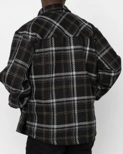 EPTM. EPTM SLIT FLANNEL SHIRT-MOCHA BLACK SHIRTS 11 EPTM. EPTM SLIT FLANNEL SHIRT-MOCHA BLACK SHIRTS