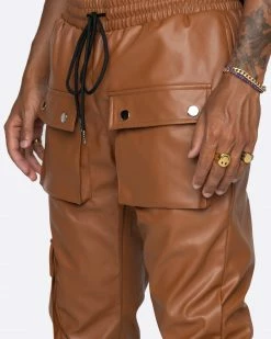 EPTM. EPTM GOPACHI SNAP CARGO PANTS-BROWN CARGOS