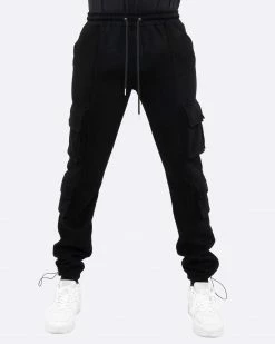 EPTM. EPTM FLEECE CARGO PANTS-BLACK CARGOS