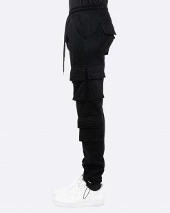 EPTM. EPTM FLEECE CARGO PANTS-BLACK CARGOS