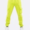 EPTM. EPTM FLEECE CARGO PANTS-NEON GREEN
