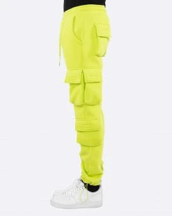 EPTM. EPTM FLEECE CARGO PANTS-NEON GREEN