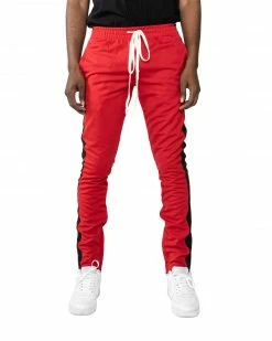 EPTM. EPTM TRACK PANTS-RED/BLACK