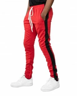 EPTM. EPTM TRACK PANTS-RED/BLACK