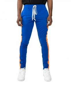EPTM. EPTM TRACK PANTS-BLUE/ORANGE